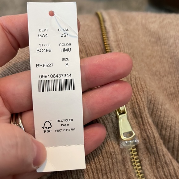 NWT J. Crew Half-zip sweater-dress in Supersoft yarn in Heather mushroom - Picture 7 of 12